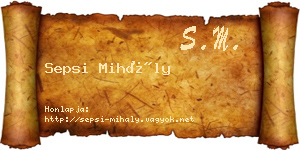 Sepsi Mihály névjegykártya