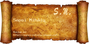 Sepsi Mihály névjegykártya