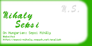 mihaly sepsi business card